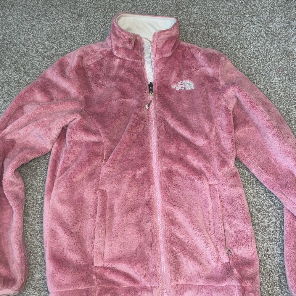 Adult small light pink north face jacket